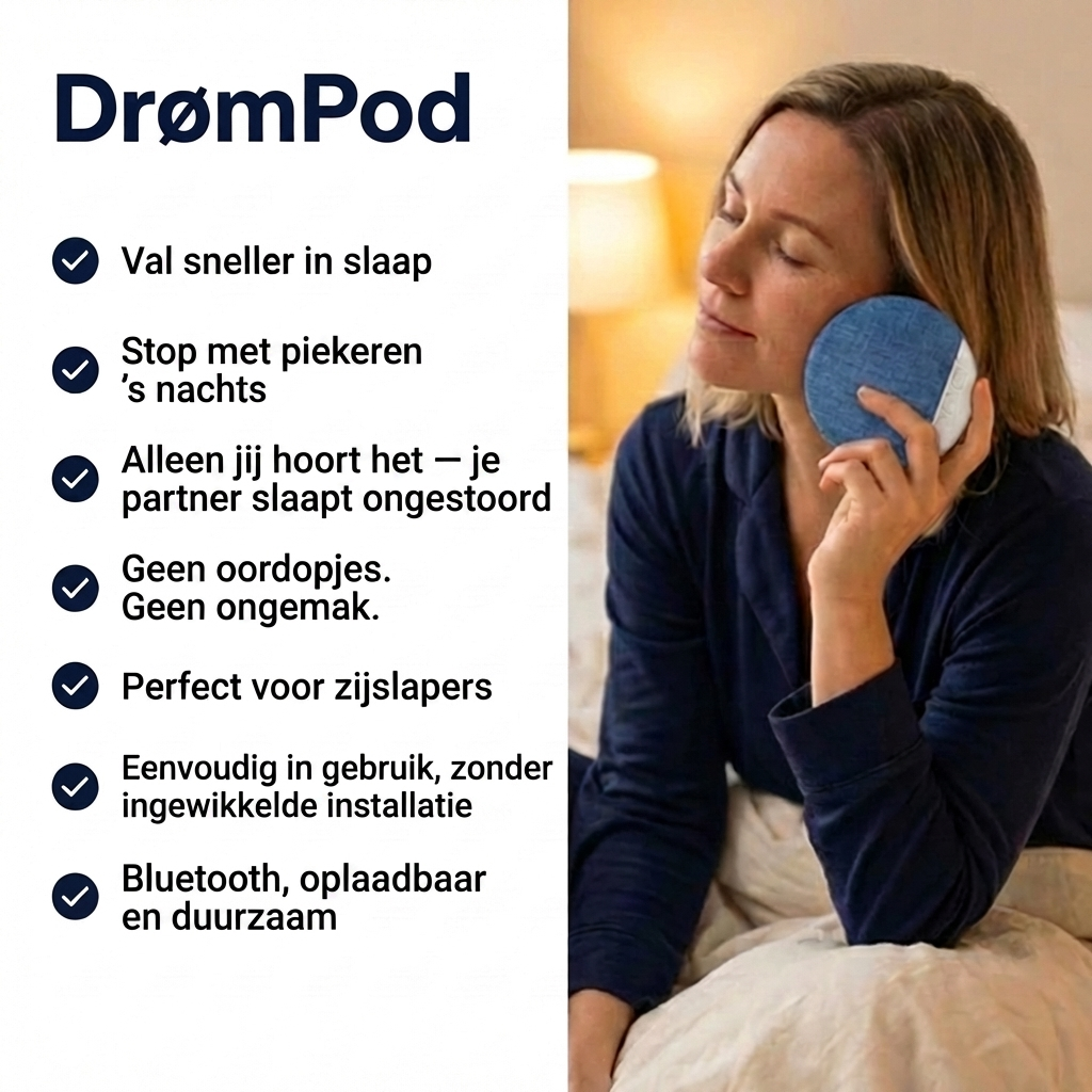 DrømPod - Slaap met je favoriete geluid, zonder je partner te storen